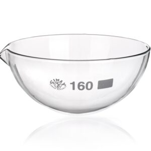 EVAPORATING DISH WITH ROUND BOTTOM AND SPOUT
