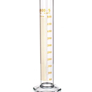 HIGH MEASURING CYLINDER WITH BROWN GRADUATION