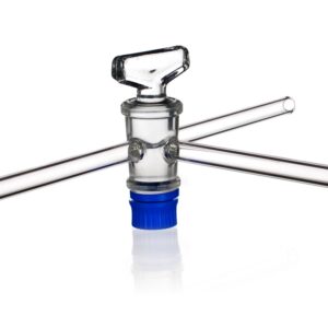 THREE-WAY COCK COMPLETE WITH GLASS HAMMER, V-DRILLING