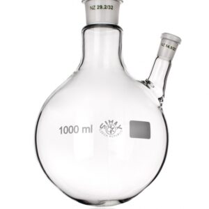 ROUND BOTTOM DISTILLATION FLASK, 1 SIDE SLOPING TUBE