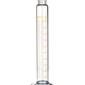 MEASURING CYLINDER WITH NZ AND GLASS STOPPER, BROWN GRADUATION, CLASS B